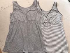 マタニティ　授乳用タンクトップ・2枚セット　M〜L☆のサムネイル