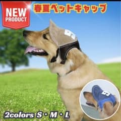 犬用サングラス1個、犬用帽子1個の1セット　紫外線対策　白内障熱中症対策のサムネイル