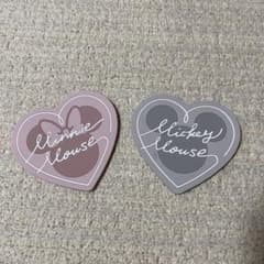 미키＆미니 하트형 코스터 2장 세트 Francfranc