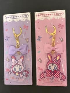 メゾピアノ アクリルチャーム パープル ピンク 2点セットのサムネイル