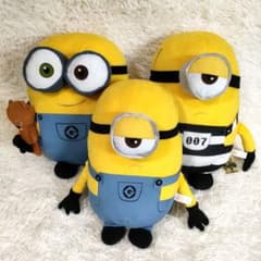 ギガジャンボ ミニオンぬいぐるみ 3体セットタグ付　 囚人服 ボブ　スチュワート