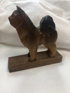 秋田犬 一刀彫 木彫り 犬 置物 オブジェ - メルカリ