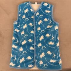 美品⭐︎恐竜柄 フリース スリーパー ブルー120〜130cmのサムネイル