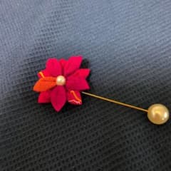花モチーフ ブローチ パール付きのサムネイル