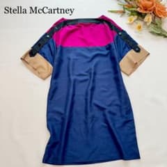 イタリア製✨シルク100% Stella McCartney配色ワンピース38 イタリア製✨シルク100% Stella McCartney配色ワンピース38 - メルカリ