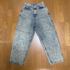 デニム インディゴブルー ケミカルウォッシュ ユニセックス Lサイズ