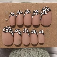 ネイルチップ ハンドメイド オリジナルヒョウ柄レオパード柄 ジェルネイル ぼーののサムネイル