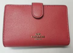 COACH コーチ 2つ折り財布 ピンク 美品のサムネイル