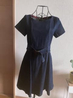 BLUE LABEL デニムワンピース 半袖 ベルト付き - メルカリ