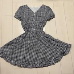 evelynチェック柄 半袖ミニワンピースのサムネイル