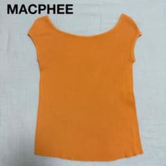 MACPHEE(マカフィー)リブニット 半袖 オレンジ Sサイズのサムネイル