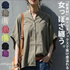 完売 新品未開封タグ付 アンティカ ドルマン キーネック リネンライクのサムネイル
