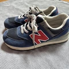 New Balance 574 ネイビー レッド スニーカーのサムネイル