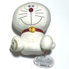 限定品　藤子・F・不二雄ミュージアム限定 7周年 デニム ドラえもん ぬいぐるみ カフェカラーのデニムドラえもん ｜