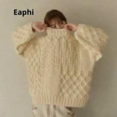セール☆Eaphi hand design over knit☆アイボリー☆新品 ☆Eaphi hand design over knit☆アイボリー☆新品 - メルカリ