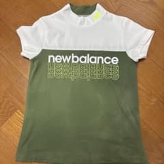 newbalance ポロシャツ 半袖 オリーブグリーン/ホワイト - メルカリ