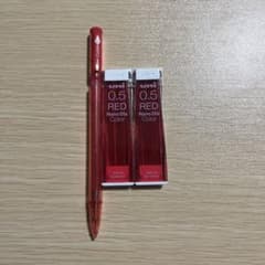 uni Nano Dia Color 0.5 レッド シャーペン 替芯2個セットのサムネイル