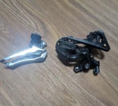Shimano 105 フロント、リアディレイラーセット - メルカリ
