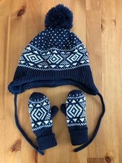 ♡ほぼ新品♡ H&M  ニット帽 手袋 セット 1-2歳のサムネイル