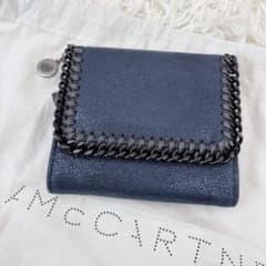 美品✨ステラマッカートニー ファラベラ 三つ折り財布 ネイビー 保存袋