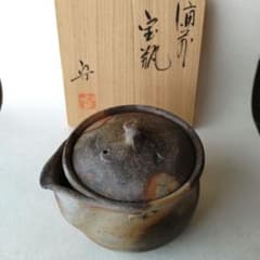 5/8まで 備前焼 宝瓶 柴岡守 煎茶 玉露 急須 茶道具 共箱 共布 5/8まで 備前焼 宝瓶 柴岡守 煎茶 玉露 急須 茶道具 共箱 共布 - メルカリ