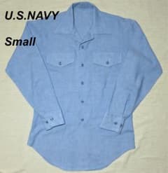 【良品】US　ＮＡＶＹ　シャンブレーシャツ　ＳＭＡＬＬのサムネイル