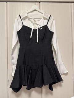 Darich ダーリッチ レイヤードランダムヘムチェックミニワンピース FL