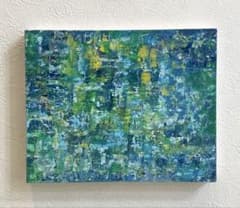600 抽象画 アクリル画 原画 モダン キャンバスボード F3 自然の中で