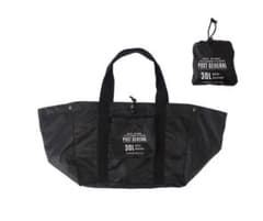 POST GENERAL パッカブルショッピングバスケットバッグ 30L 黒のサムネイル