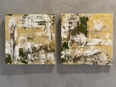 テクスチャーアート 抽象画 アートパネル 2枚セット インテリアのサムネイル