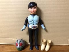 希少 旧バンダイ 仮面ライダー ソフビ 約26cm レトロ 昭和 当時物 現状 