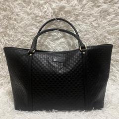 美品 GUCCI グッチ トートバッグ　ビジネスバッグ　ブラック 超美品・最終値下げ】GUCCIグッチトートバッグビジネスバッグA4
