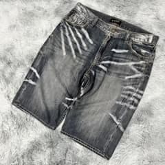 archive デニムハーフパンツ ケミカル加工 00's Y2Kのサムネイル