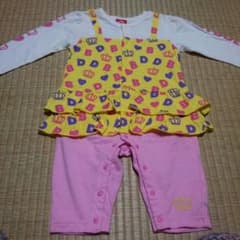 ベビド☆胸切替長袖ロンパースのサムネイル