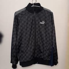 PUMA 総柄 トラックジャケット ジャージ ブラックのサムネイル