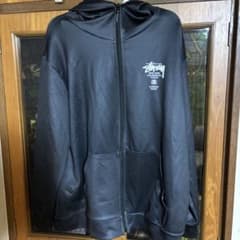 Stussy ジップアップパーカー ブラック - メルカリ