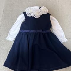 ネイビー フォーマルドレスとホワイトシャツ セットのサムネイル