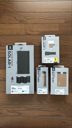 ほぼ未使用】エレコム NESTOUT ソーラーパネル バッテリー ランタン 