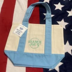 【新品・未使用】Trader Joe's ミニトートバッグ　ブルーのサムネイル