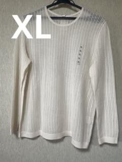 【美品】UNIQLO レースクールネックセーター XLのサムネイル