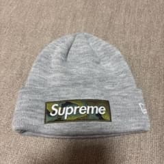 Supreme New Era Box Logo Beanie グレー ニット帽 - メルカリ