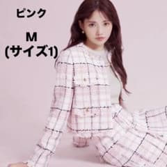 SNIDEL ピンク ツイードジャケットPNK 1サイズ - メルカリ