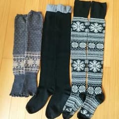 ハイソックス、レギンス3点セットのサムネイル