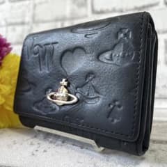 ♡vIvian♡美品3つ折りがま口財布オーブ 廃盤モデル 希少 超希少モデル✨ヴィヴィアンウエストウッド 3つ折り財布 オーブ型押し