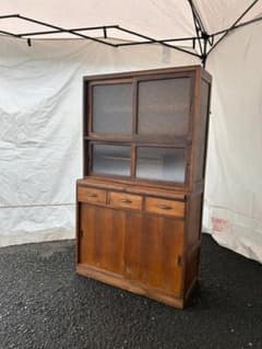 キャビネット　水屋箪笥　レトロ家具　昭和家具のサムネイル