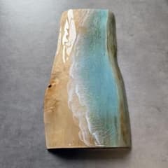 Sea Wood Collection - 碧緑の輝き【無垢 一枚板 耳付き】 - メルカリ