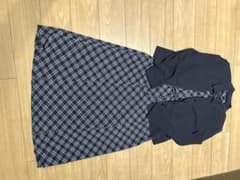 ネイビー チェック柄 セットアップのサムネイル