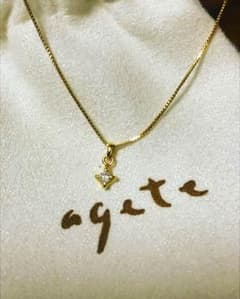 agete 深津 ネックレス 廃盤 ダイヤ K18のサムネイル