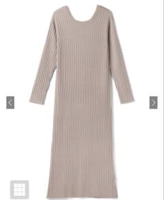 【美品】GRL グレイル リブニット ロングワンピース モカ M 長袖 送料込のサムネイル