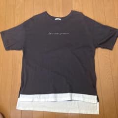 GLACIER ロゴプリント レイヤードTシャツ ダークグレー Mのサムネイル